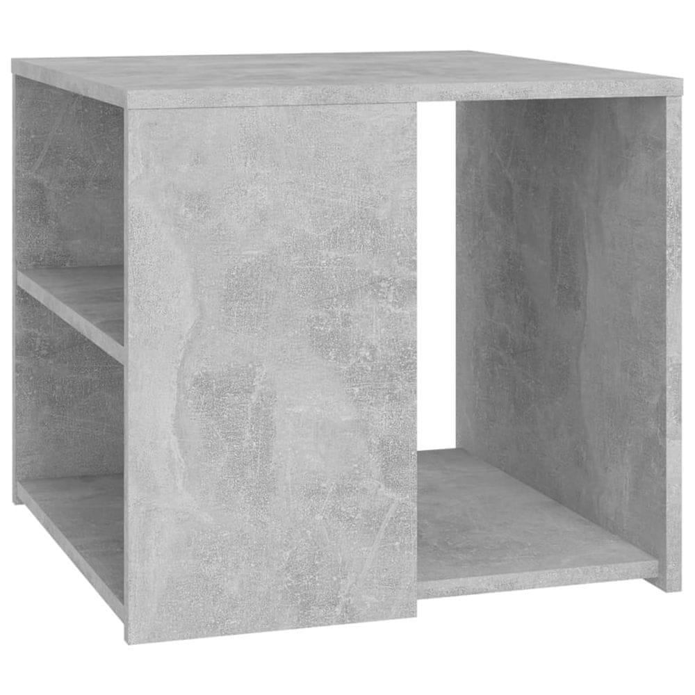 Vidaxl Príručný stolík betónovo-sivý 50x50x45 cm drevotrieska